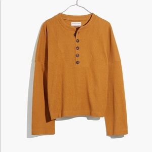 Madewell Texture and Thread Seamed Henley Top